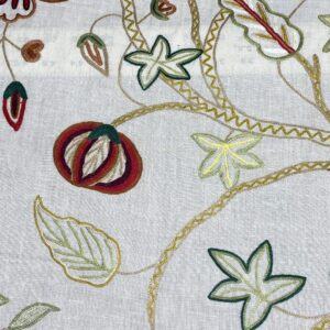 IMG_1544 3.47y Lee Jofa Arbre De Vie.document Stunning Crewel Embroidery Tree of Life Linen Museum Quality