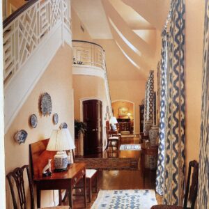 IMG_1557 By Yd Clarence House Grand Pamir Ikat Linen Rust & Fern Green MSRP USD 370/yard