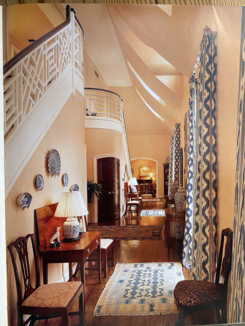 IMG_1557 By Yd Clarence House Grand Pamir Ikat Linen Rust & Fern Green MSRP USD 370/yard