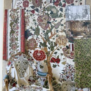 IMG_1560 3.47y Lee Jofa Arbre De Vie.document Stunning Crewel Embroidery Tree of Life Linen Museum Quality