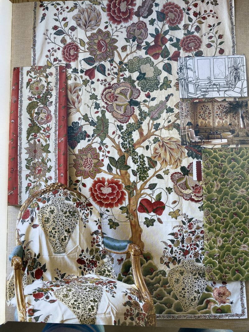 IMG_1560 3.47y Lee Jofa Arbre De Vie.document Stunning Crewel Embroidery Tree of Life Linen Museum Quality