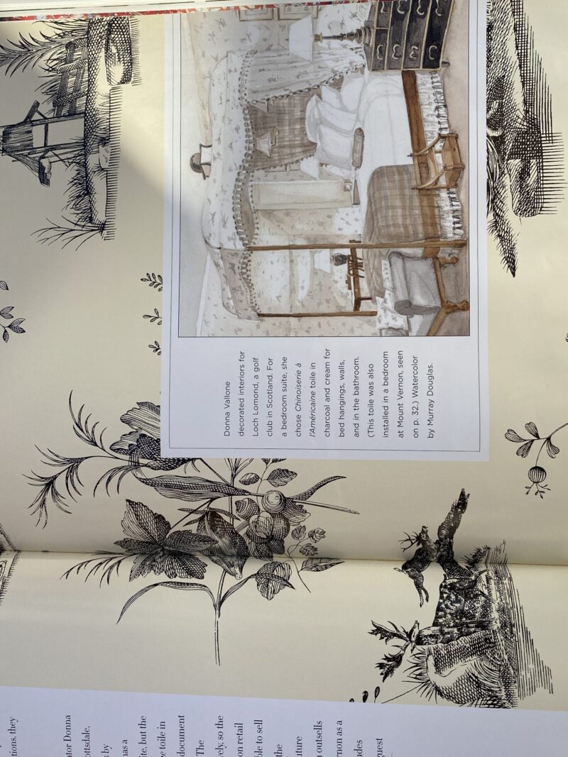 IMG_1565 Brunschwig & Fils Chinoisere A L'americaine Toile Berry Plum Deep Purple White Cotton Bird Animal Spider from Mount Vernon Bty