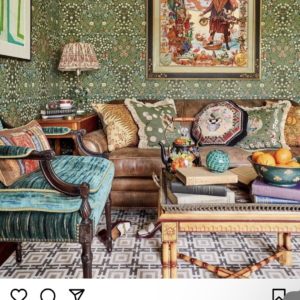 IMG_1639 Scalamandre Pashmina Vanilla Floral Lattice Cream Gold Pink Green Arabisque Print MSRP USD 358/Y