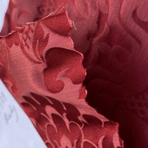 IMG_1649 High End Veranda Renaissance Damask 100% Silk Ruby Red Crimson
