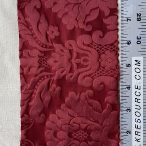 IMG_1650 High End Veranda Renaissance Damask 100% Silk Ruby Red Crimson