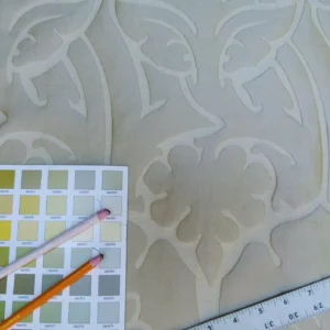 P1010986 Kravet Couture Barbara Barry Old World in Flax *white Cream 100% Silk Damask