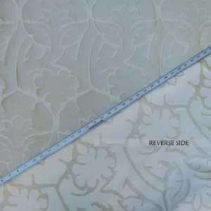 P1010989 Kravet Couture Barbara Barry Old World in Flax *white Cream 100% Silk Damask