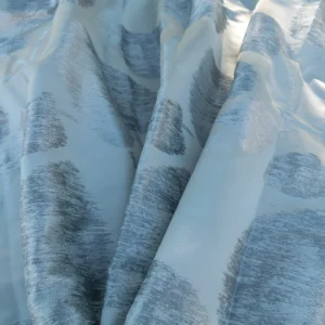 P1130736 Scalamandre Length 2.4y Isabella Moon Glow White Gray Foliage Silk Contemporary MSRP USD 428/y