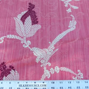 P1140276 38 EV32 Square 34 x 23 inches Scalamandre Vivaldi Maroon & Linen On Red Lampas MSRP USD 578/y