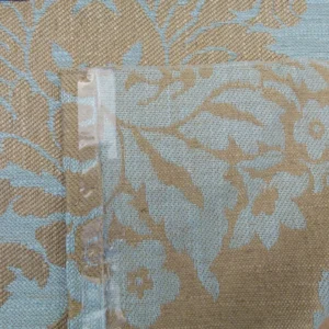 P1140311 47 EV32 Square 25 x 27 inches Scalamandre Old World Weavers Felice Damask Aqua Brown MSRP USD668/y