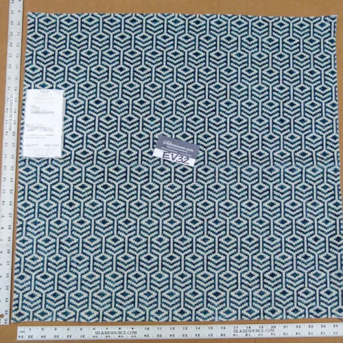 P1140317 49 EV32 Square 27 x 26 inches Scalamandre Old World Weavers Axial Peacock Chenille Jacquard Blue and White MSRP  246/y