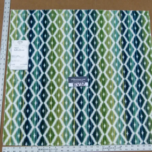 P1140321 50 EV32 Square 26 x 27 inches Scalamandre Grey Watkins Diamantina Ocean Deep Cut Velvet MSRP 306/y