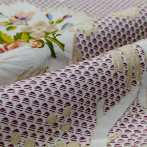 P1140335 53 EV32 Square 25 x 27 inches Scalamandre Old World Weavers Frullino Red Silk Botanical MSRP USD1286/yard