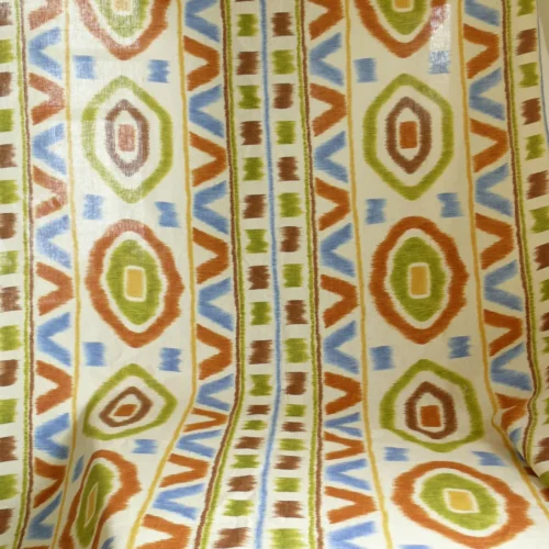 P1420273 By Yd Kravet Prospect Ikat 100% Linen Suzani Print Tom Filicia Adobe Brown Green Red Blue  MSRP USD 99.80