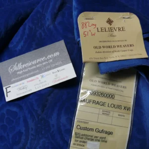 2F Scalamandre Lelievre 2.4YDSx51" GAUFRAGE LOUIS XVI velvet Square MSRP0+/YD