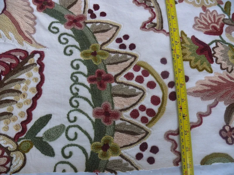 s-l1600 (19) Scalamandre Magnificent Lalita Crewel Heavy Paisley 35 inch MSRP 372/Y