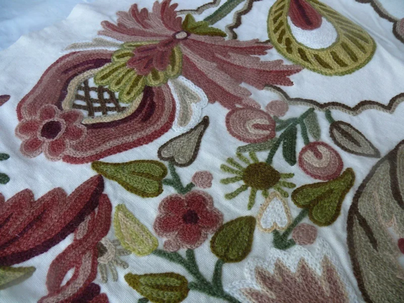 s-l1600 (23) Scalamandre Magnificent Lalita Crewel Heavy Paisley 35 inch MSRP 372/Y