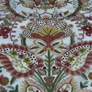 s-l1600 (25) Scalamandre Magnificent Lalita Crewel Heavy Paisley 35 inch MSRP 372/Y