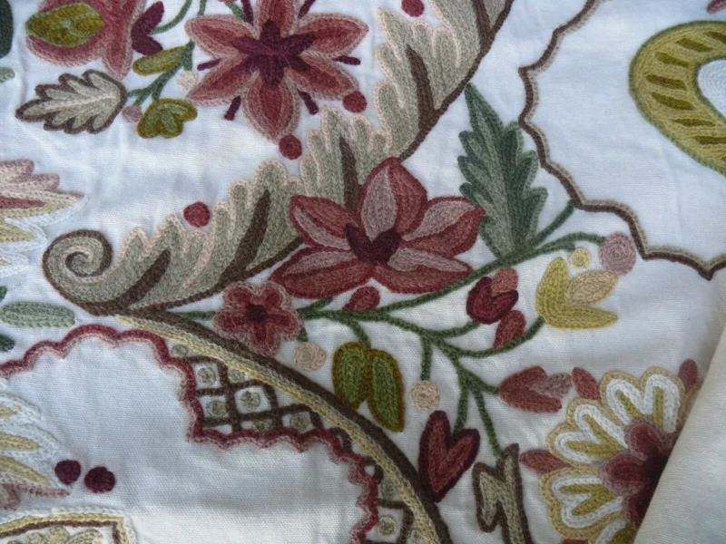 s-l1600 (27) Scalamandre Magnificent Lalita Crewel Heavy Paisley 35 inch MSRP 372/Y