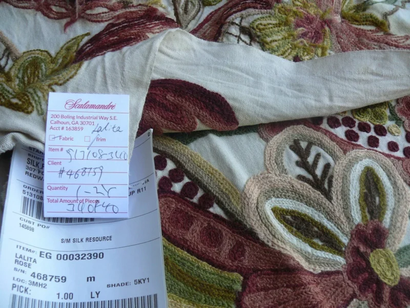 s-l1600 (30) Scalamandre Magnificent Lalita Crewel Heavy Paisley 35 inch MSRP 372/Y