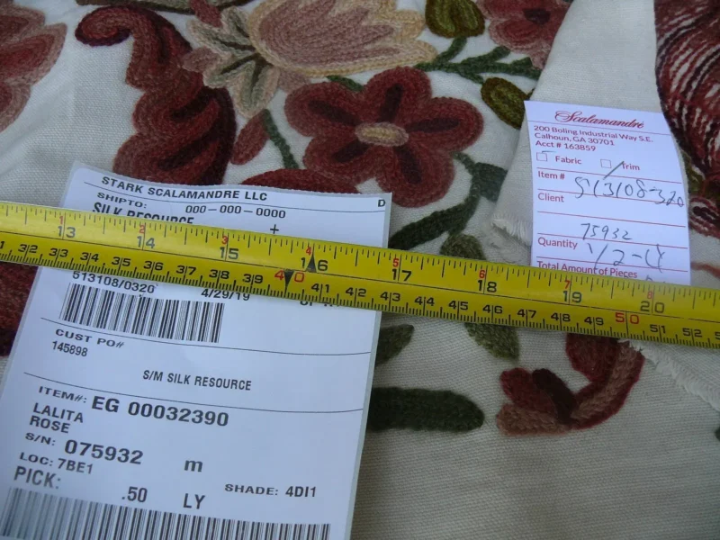 s-l1600 (41) Scalamandre Magnificent Lalita Crewel Heavy Paisley 0.5Y MSRP 372/Y