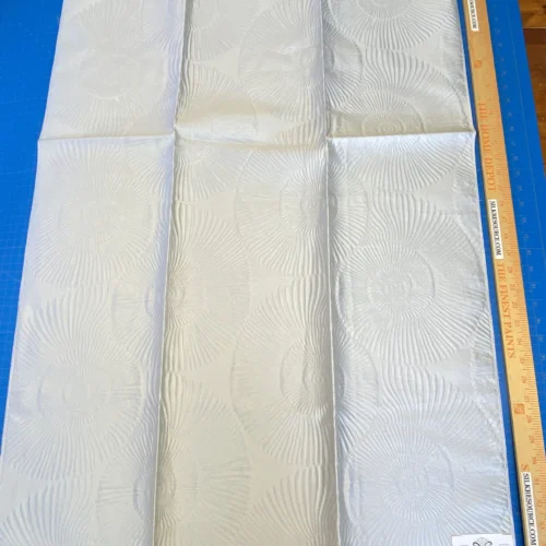 IMG_2046 14 Berkbox72 Scalamandre Grey Watkins Silk+Cotton Nautilo Blue Veil 1.1yd X 27" MSRP USD312/Y