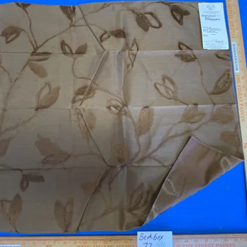 21 Berkbox72 Scalamandre Grey Watkins Square Maharajah Chestnut Brown Silk Linen Damask Reversible MSRP USD 348/Y