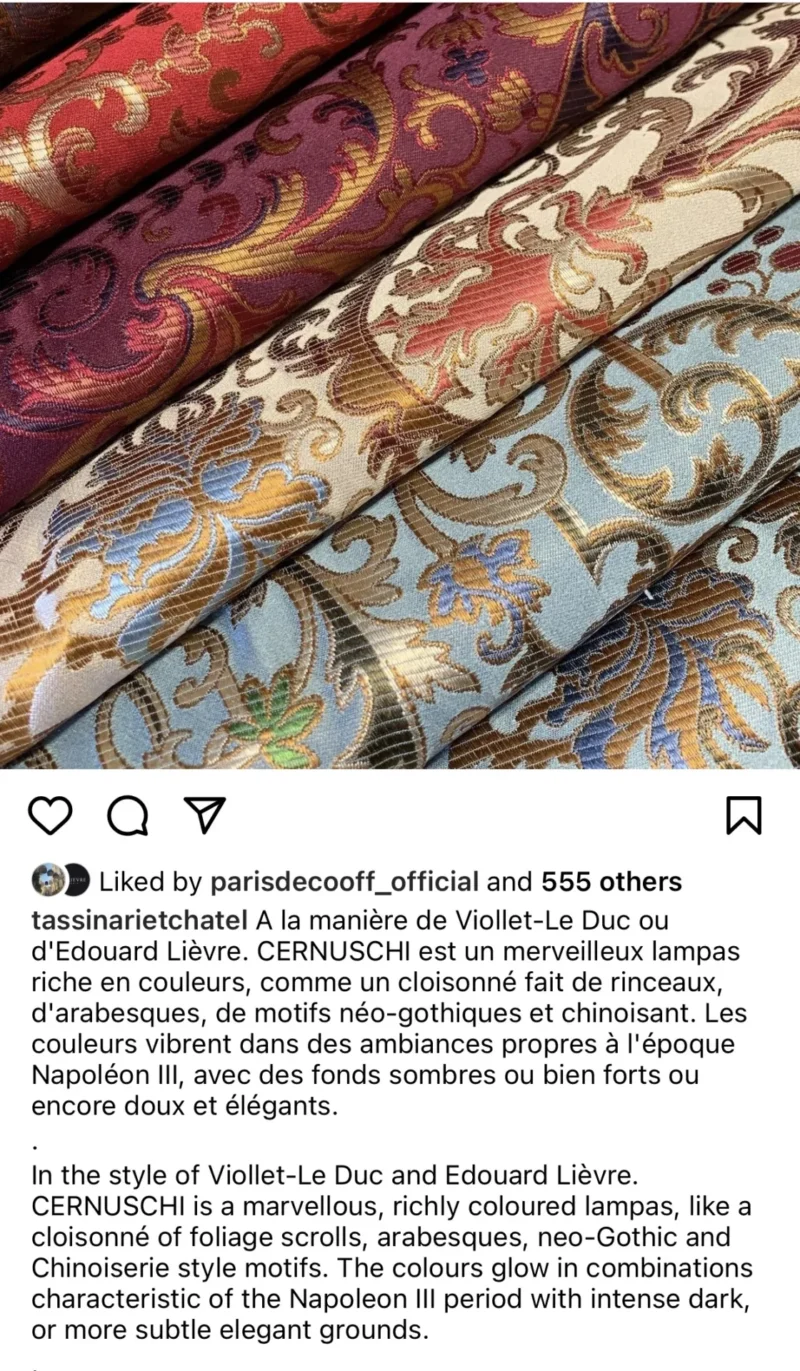 IMG_2244 Tassinari & Chatel Scalamandre Cernuschi Vert Green Silk Brocade MSRP USD 2128/Y