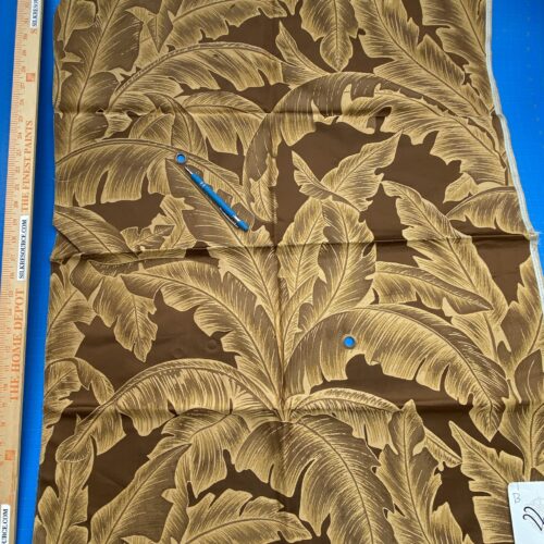 IMG_2538 56 Berkbox71 Scalamandre Square Silk by Grey Watkins Havana Cacao Tropical Foliage Brown MSRP USD 412/y