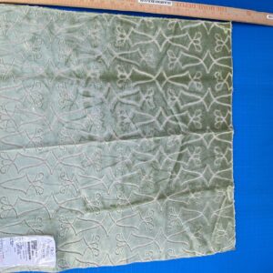 1 Berkbox74 Square Velvet by Old World Weavers Princess Aida Bamboo Green Cut Velvet Silky MSRP USD 228/Y
