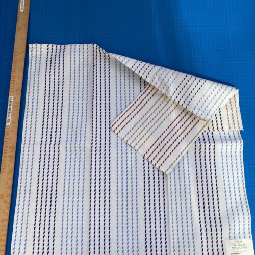 IMG_2913 1 Berkbox75 Square Embroidery by Old World Weavers Matira Beach Blue Bay Stripe White MSRP USD 118/Y