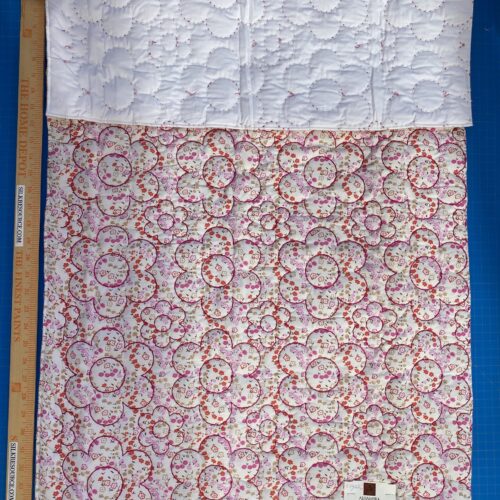 IMG_3052 37 Berkbox75 Square Embroidery by Scalamandre Alhambra Party Rose Garden Flower Pink Red on White1.25"x25" MSRP USD 300+/Y