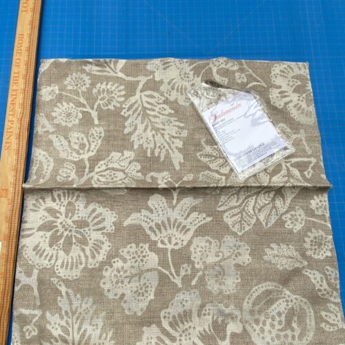 78 Berkbox77 Square Printed Fabric by Scalamandre Calais Linen Print Flax Beige Floral MSRP 300+/y
