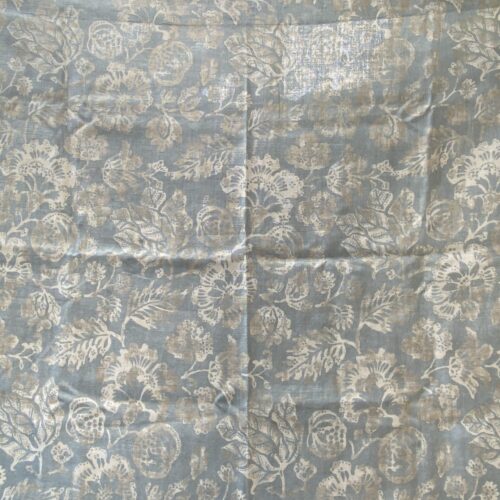 IMG_3604 82 Berkbox77 Square Printed Fabric by Scalamandre Calais Linen Print Sky Blue White Floral 1.2y x 53" MSRP 300+/y