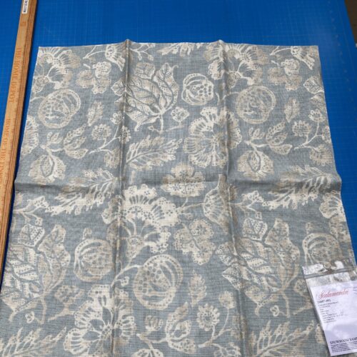 IMG_3625 86 Berkbox77 Square Printed Fabric by Scalamandre Calais Linen Print Sky Blue White Floral MSRP 300+/y