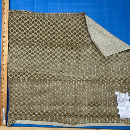 IMG_3857 2 Berkbox79 Square Velvet by  Old World Weavers Verrier Aqua Topaz Blue Brown Diamond Ogee 24"x 29" MSRP USD 668/y