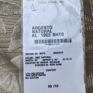 IMG_3963 10 Berkbox80 Square Velvet by Old World Weavers Argento Natural Leaf Tree Foliage MSRP USD300+/y