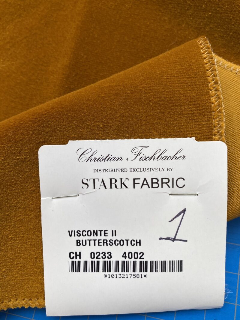 IMG_4022 3 Berkbox81 Square Velvet by Christian Fischbacher Visconte II Butterscotch Orange Solid 26"L x 13"W MSRP USD 300+/y