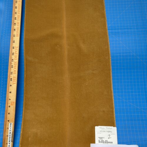 20 Berkbox81 Square Velvet by Christian Fischbacher Visconte II Camel Light Brown Solid 26"L x 13"W  MSRP USD 300+/y
