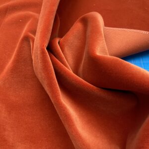 IMG_4102 21 Berkbox81 Square Velvet by Christian Fischbacher Visconte II Tabasco Deep Orange Solid 26"L x 26"W  MSRP USD 300+/y