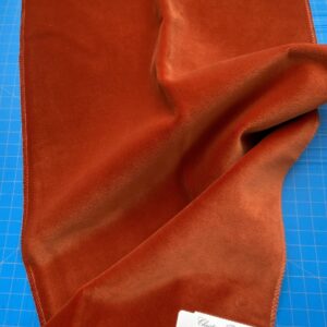 IMG_4106 22 Berkbox81 Square Velvet by Christian Fischbacher Visconte II Tabasco Deep Orange Solid 26"L x 13"W  MSRP USD 300+/y