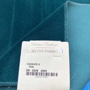 IMG_4118 1 Berkbox82 Square Velvet by Christian Fischbacher Visconte II Teal Green Solid 26"L x 26"W  MSRP USD 300+/y