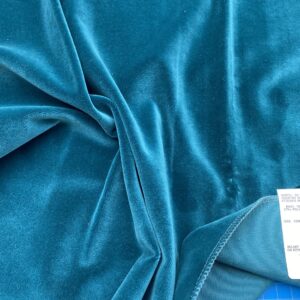 IMG_4120 1 Berkbox82 Square Velvet by Christian Fischbacher Visconte II Teal Green Solid 26"L x 26"W  MSRP USD 300+/y