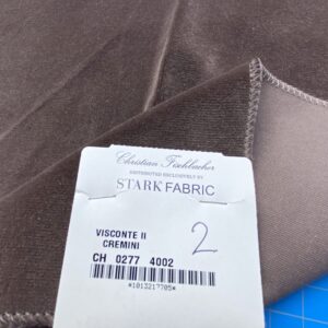 IMG_4154 10 Berkbox82 Square Velvet by Christian Fischbacher Visconte II Cremini Brown Solid 26"L x 13"W  MSRP USD 300+/y