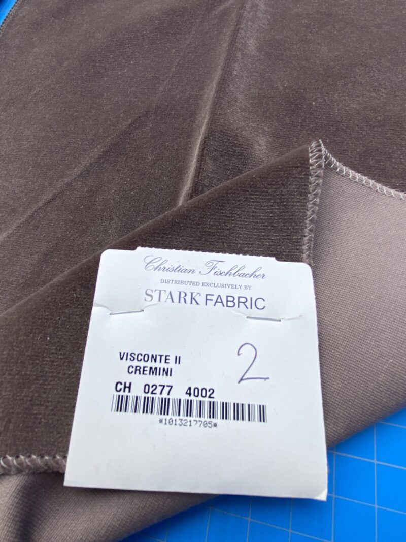 IMG_4154 10 Berkbox82 Square Velvet by Christian Fischbacher Visconte II Cremini Brown Solid 26"L x 13"W  MSRP USD 300+/y