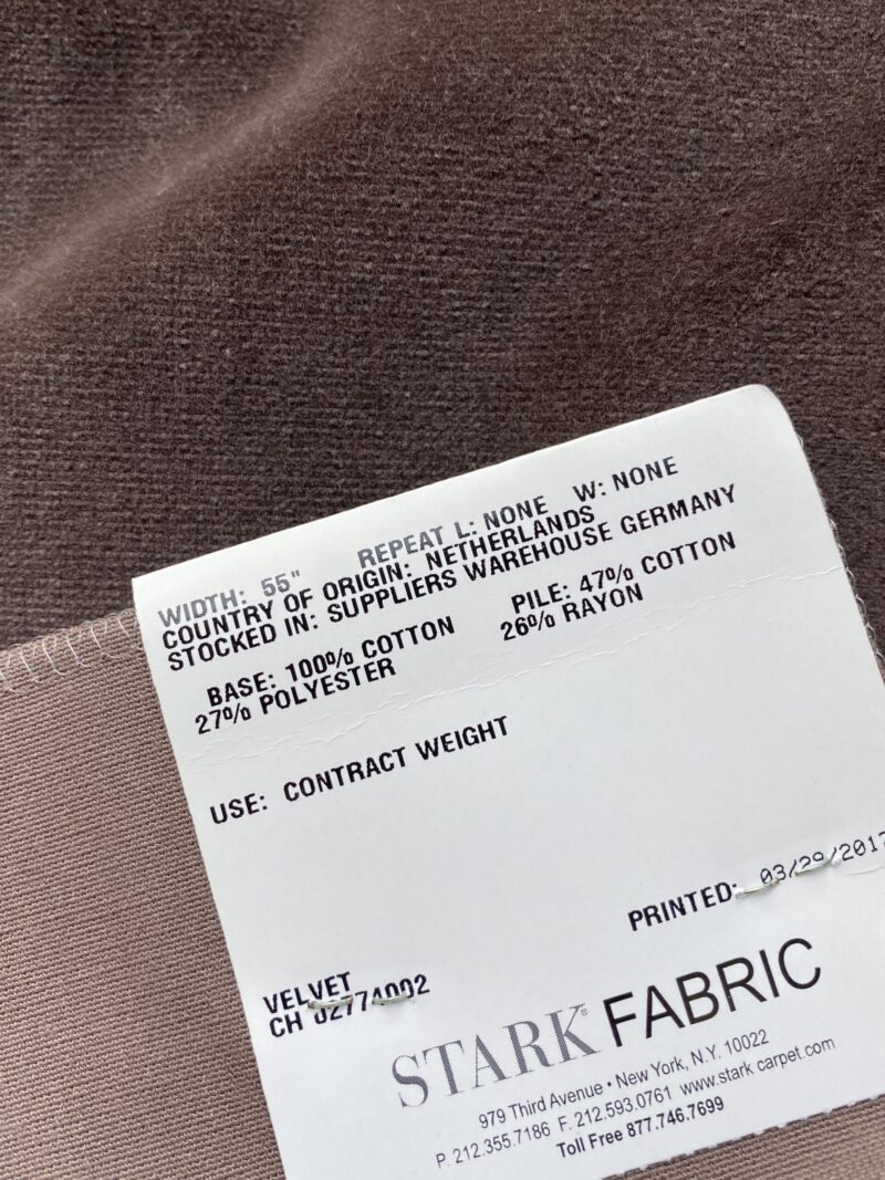 IMG_4155 10 Berkbox82 Square Velvet by Christian Fischbacher Visconte II Cremini Brown Solid 26"L x 13"W  MSRP USD 300+/y