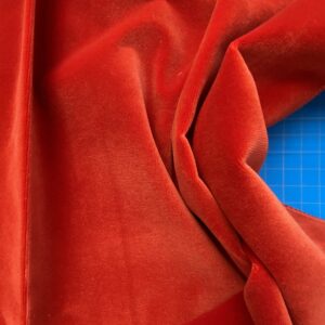 IMG_4159 11 Berkbox82 Square Velvet by Christian Fischbacher Visconte II Tangerine Orange Solid 26"L x 26"W  MSRP USD 300+/y