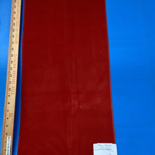 12 Berkbox82 Square Velvet by Christian Fischbacher Visconte II Tangerine Orange Solid 26"L x 13"W  MSRP USD 300+/y