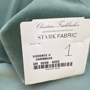 IMG_4197 20 Berkbox82 Square Velvet by Christian Fischbacher Visconte II Caribbean Green Solid 26"L x 26"W  MSRP USD 300+/y