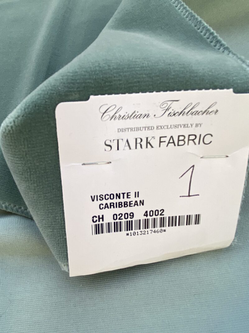 IMG_4197 20 Berkbox82 Square Velvet by Christian Fischbacher Visconte II Caribbean Green Solid 26"L x 26"W  MSRP USD 300+/y